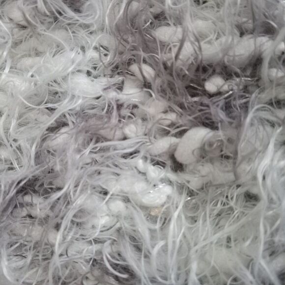 Mixit White & Gray Chunky Soft Eyelash Knit Versatile Infinity Scarf Women's OS - Picture 3 of 7